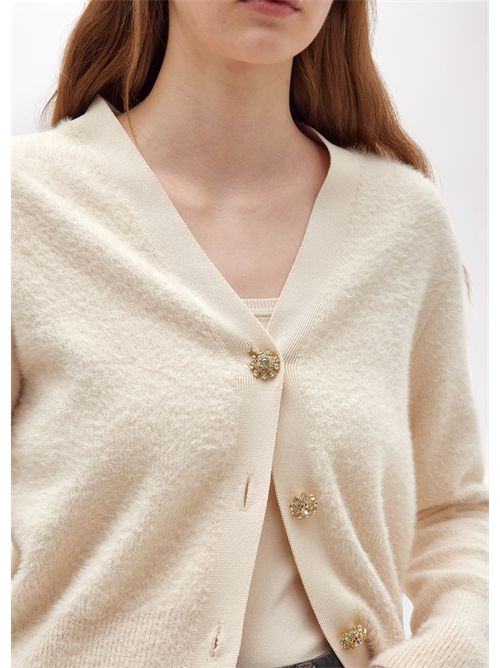 Cardigan e top in filato effetto pelliccia BLUGIRL BLUMARINE | RF5235MA39R/10110